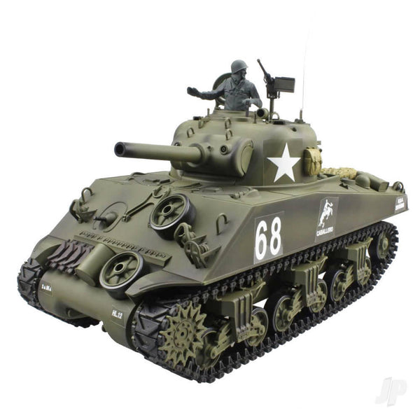Heng Long RC 1/16 US M4A3 Sherman with Metal Gearbox And Infrared Battle System