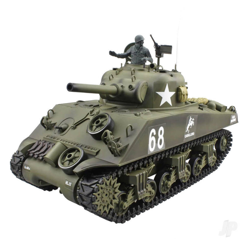 Heng Long RC 1/16 US M4A3 Sherman with Metal Gearbox And Infrared Battle System