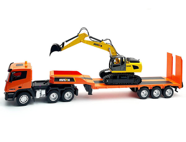 HuiNa RC 1/24 2.4G 9CH Platform Trailer & 6CH Excavator RTR