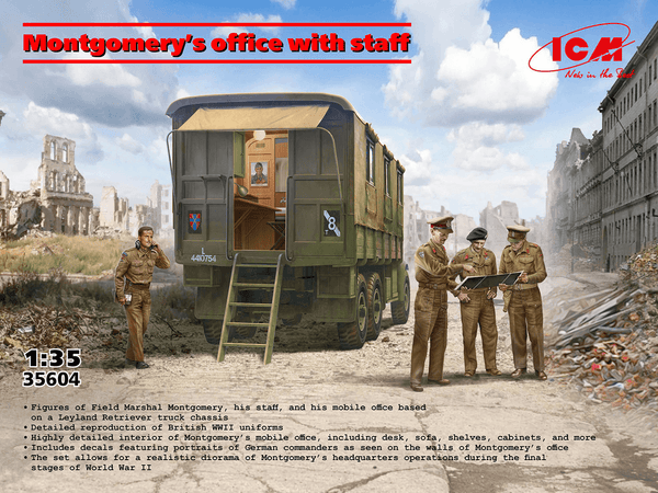 ICM 1/35 Montgomery's Mobile Office with Staff