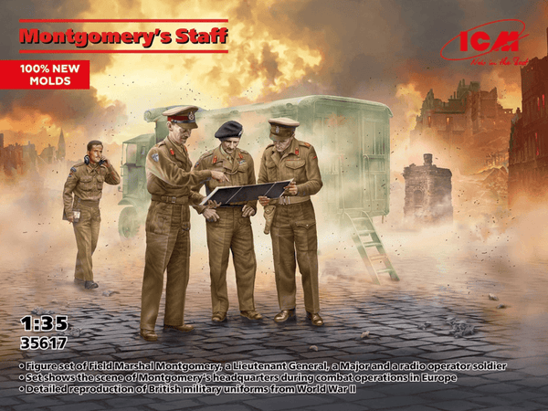 ICM 1/35 WWII Field Marshall Montgomery and his Staff