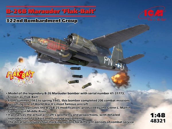 ICM 1/48 Martin B-26B Marauder 'Flak Bait'. 322nd Bombardment Group