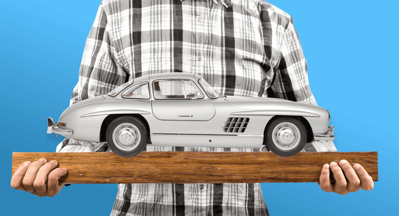 IXO 1/8 Mercedes-Benz 300 SL (Silver) Diecast Model Kit