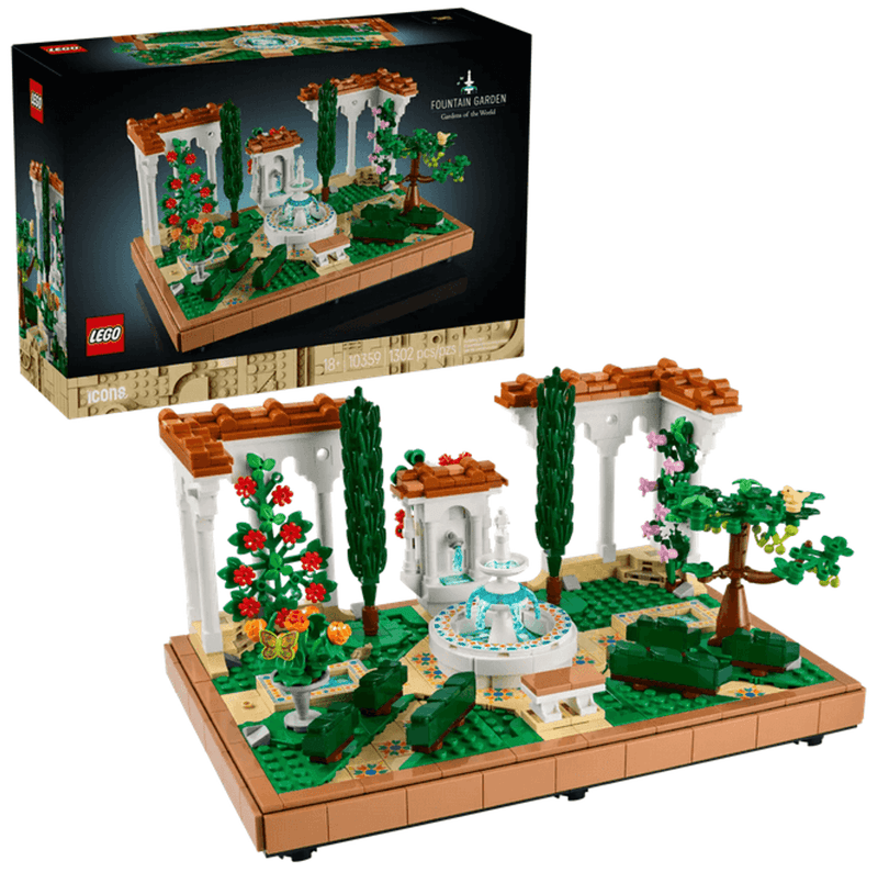 Lego Icons Fountain Garden