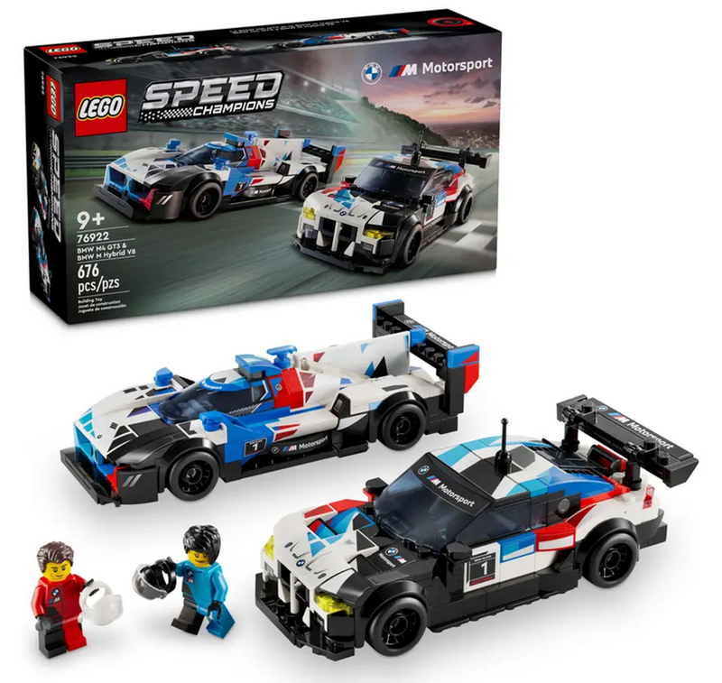 Lego Speed Champions BMW M4 GT3 & BMW M Hybrid V8 Race Cars