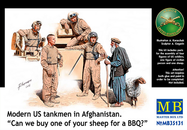 Master Box 1/35 Modern US Tankmen in Afghanistan