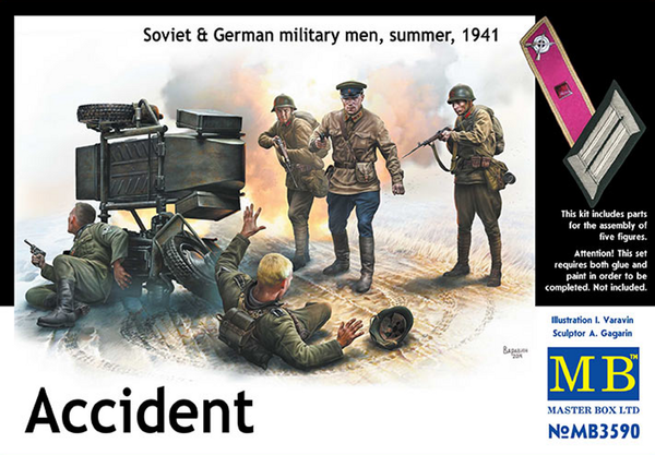 Master Box 1/35 WWII Accident - Soviet & German Military Men Summer 1941