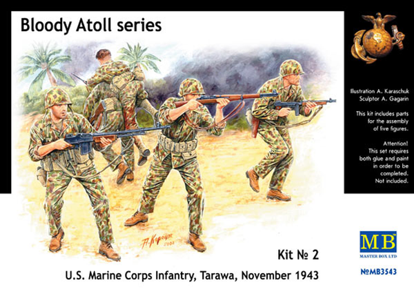 Master Box 1/35 WWII Bloody Atoll Series Kit 2 - US Marine Corps Infantry