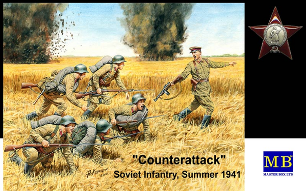 Master Box 1/35 WWII Soviet Infantry Summer 1941 - Counterattack