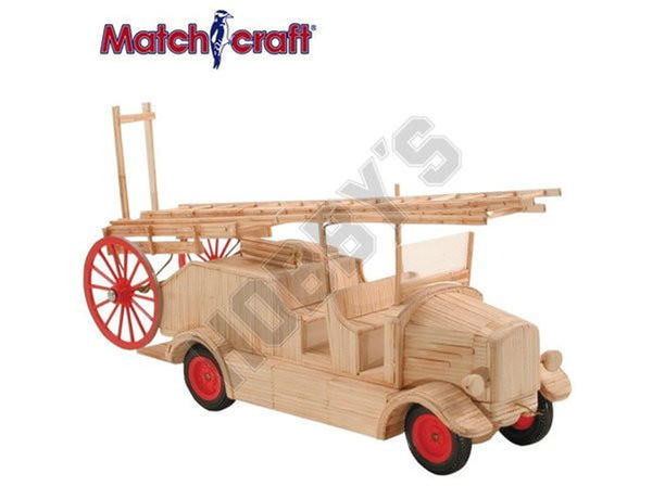 Matchcraft Fire Engine with Ladder Matchstick Model