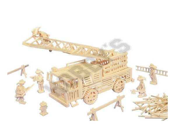 Matchitecture Fire Engine Matchstick Model