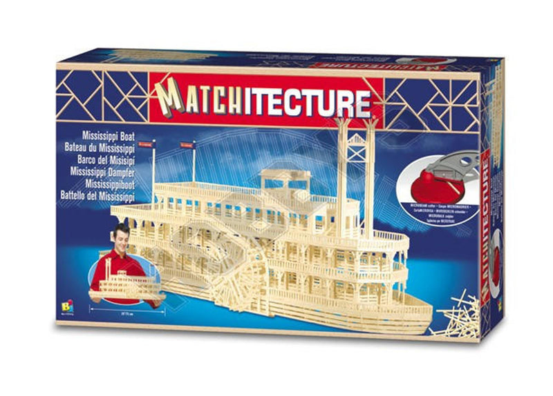 Matchitecture Mississippi Boat Matchstick Model