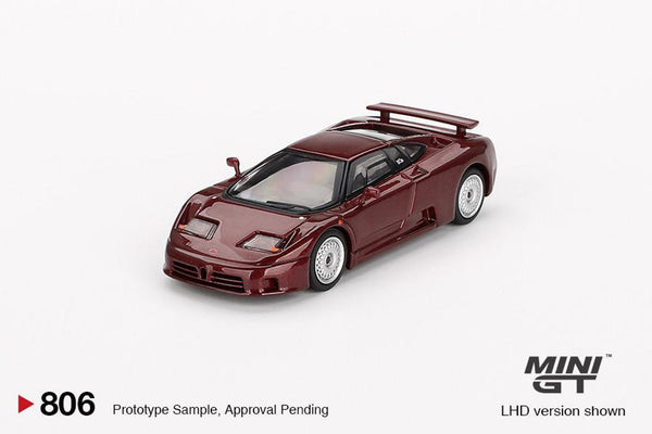 Mini GT 1/64 Bugatti EB110 GT Dark Red Metallic (LHD)