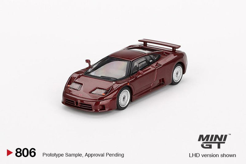Mini GT 1/64 Bugatti EB110 GT Dark Red Metallic (LHD)