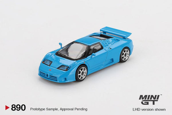 Mini GT 1/64 Bugatti EB110 Super Sport Blu Bugatti (LHD)