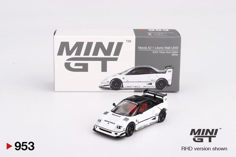 Mini GT 1/64 Mazda AZ-1 Liberty Walk LB40 White 2024 Tokyo Auto Salon