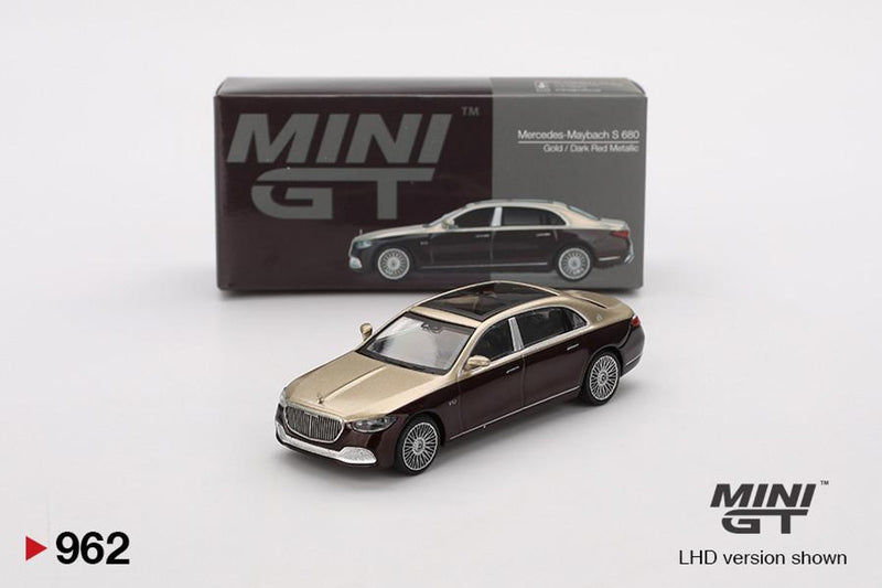 Mini GT 1/64 Mercedes-Maybach S 680 Gold / Dark Red Metallic