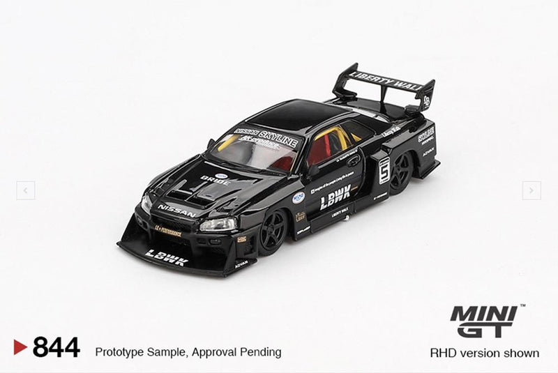 Mini GT 1/64 Nissan Skyline LB-ER34 Super Silhoutte Black