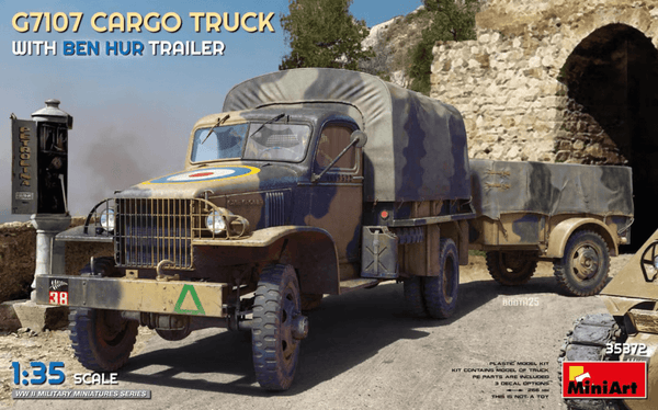 MiniArt 1/35 G7107 1.5 t 4x4 Cargo Truck with Ben Hur Trailer