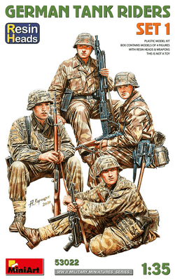 MiniArt 1/35 German Tank Riders Set 1 Resin Heads