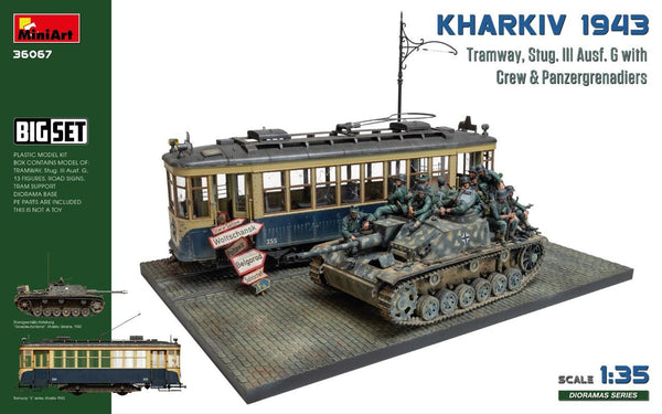 MiniArt 1/35 Kharkiv 1943 Tram & Stug. III Ausf. G w/Crew Set
