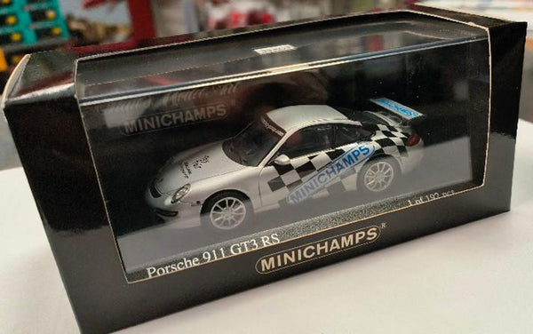 Minichamps 1/43 Porsche 911 GT3 RS 997 London Toy Fair 2007 Silver 192 Pcs Model