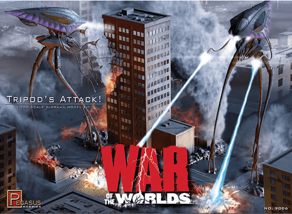 Pegasus Hobbies 1/350 War of the Worlds Alien Tripods Attack Diorama Kit