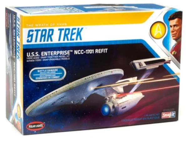 Polar Lights 1/1000 Star Trek USS Enterprise NCC-1701 Refit Snap Model Kit
