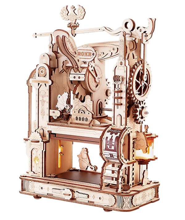 Rokr Classic Printing Press Wooden 3D Puzzle Model Kit