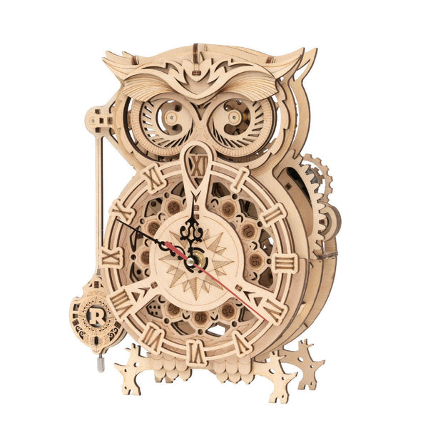 Rokr Owl Clock 3D Wooden Kit