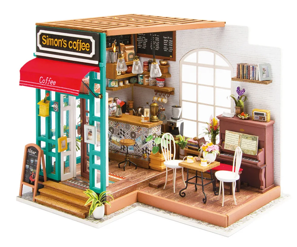 Rolife Simon's Coffee Shop Wooden Diorama Kit