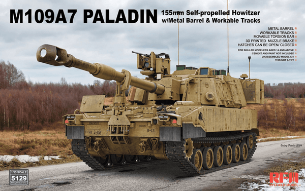 Rye Field Models 1/35 M109A7 Paladin 155mm SPG