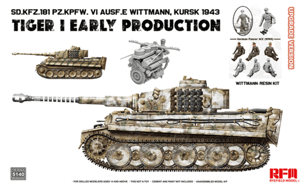 Rye Field Models 1/35 Pz.Kpfw.VI Ausf.E Tiger I Early Production Kursk 1943 Michael Wittmann Upgraded Kit