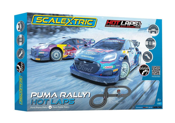 Scalextric Puma WRC Hot Laps Race Slot Car Set
