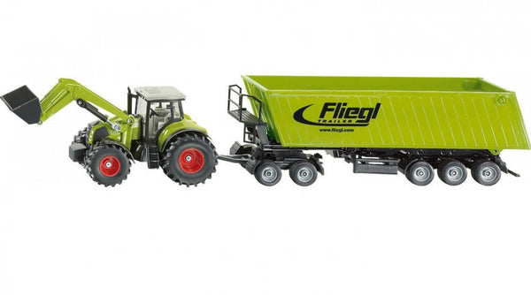 Siku 1/50 Claas with Loader, Dolly and Tipping Trailer
