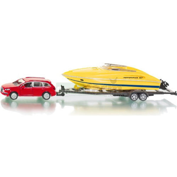Siku 1/55 Car with Motorboat Diecast Model