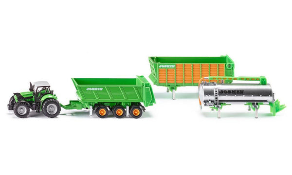 Siku 1/87 Duetz-Fahr and Joskin Trailer Set