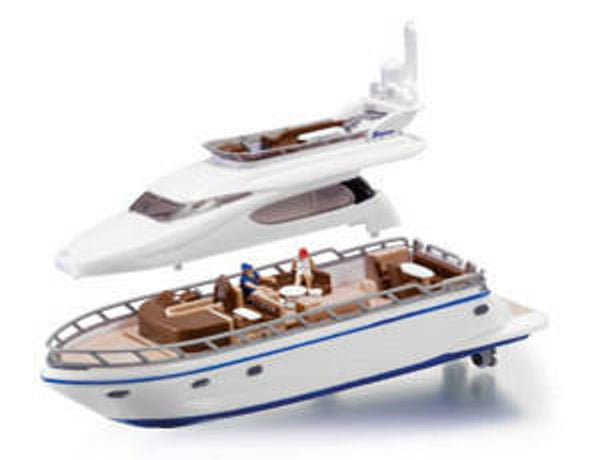Siku 1/87 Heavy Haulage Transporter with Yacht Diecast Model