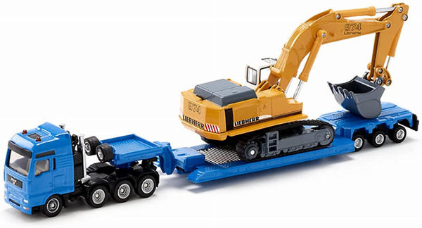 Siku 1/87 Heavy Haulage Truck with Liebherr Excavator Load