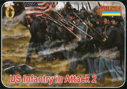 Strelets 1/72 American Civil War Union Troops in Attack Set 2