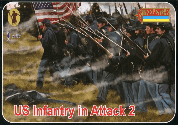 Strelets 1/72 American Civil War Union Troops in Attack Set 2