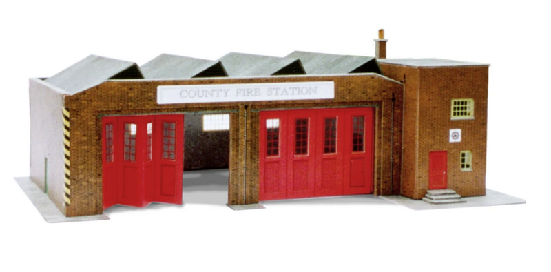 Superquick 1/76 Bus Depot, Fire Station, & Hanger Card Building Kit