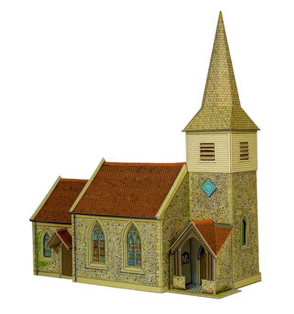 Superquick 1/76 Country Church Card Building Kit