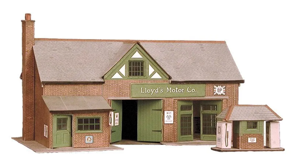 Superquick 1/76 Country Garage & Petrol Pump Card Building Kit