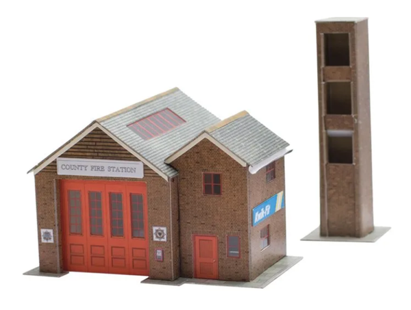 Superquick 1/76 Fire Station Card Building Kit