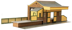 Superquick 1/76 Goods Depot (Red Brick) Card Building Kit