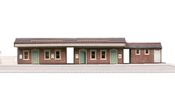 Superquick 1/76 Island Platform Station Building Card Building Kit