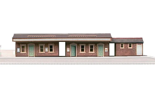 Superquick 1/76 Island Platform Station Building Card Building Kit