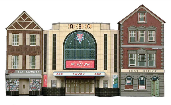 Superquick 1/76 Low Relief Cinema, Post Office & Shop Card Building Kit