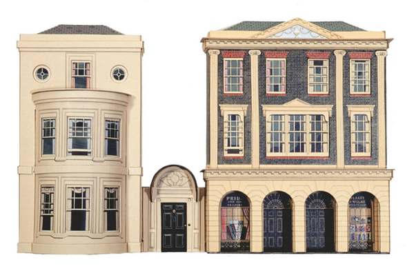 Superquick 1/76 Low Relief Regency Period Shops & House Card Building Kit